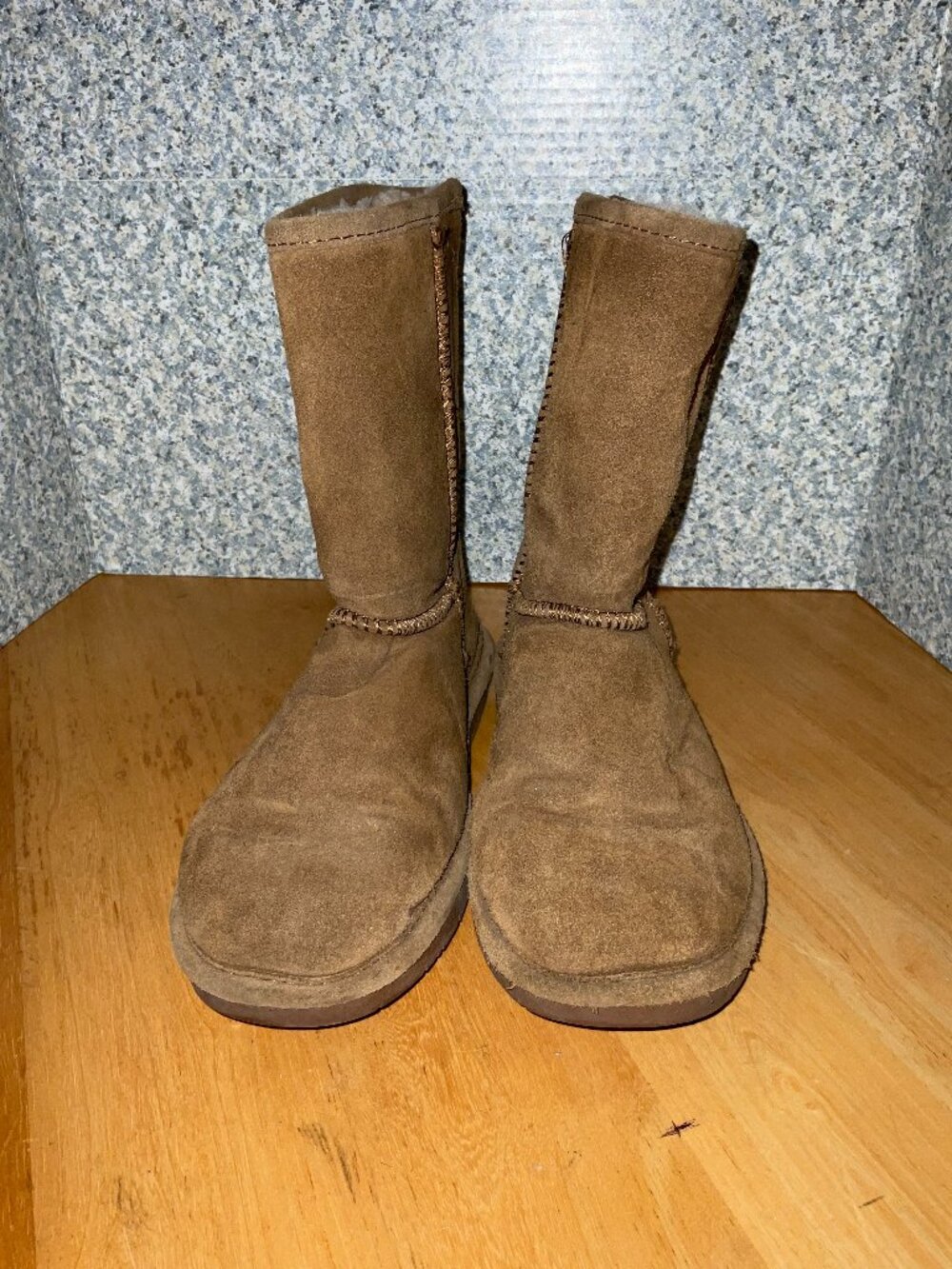 BEARPAW Brown Suede Tall Winter Boots – Cozy Pull-On